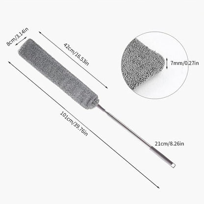2PCS Retractable Gap Dust Cleaner, Microfiber Hand Duster, Under Fridge & Appliance Duster, Telescopic Dust Brush for Wet and Dry, Cleaning Tools for Home Bedroom Kitchen (2PCS)