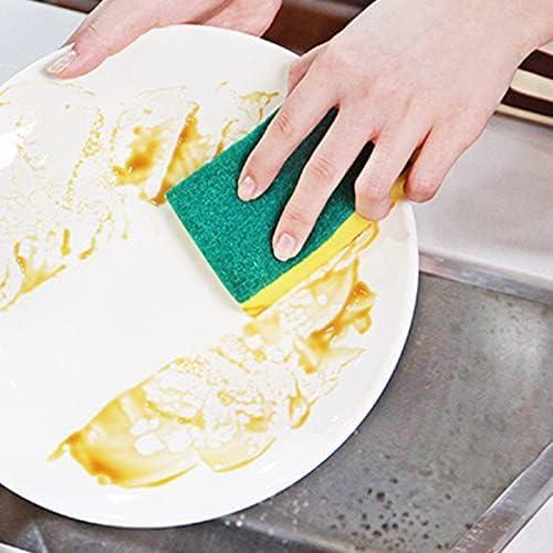 Sponge Individually Wrapped Kitchen Dishwashing Sponge, Non Scratch Scouring Pad, Odor-Free Sponge Wipes for Travel Apartments(Green 800 Pack)