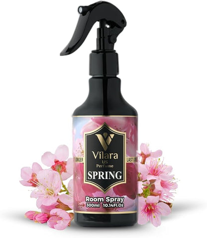 Room Spray Freshener - Long-Lasting Luxury Scents - Room and Linen Spray for Bedding, Sheets, Fabric, Furniture for Aromatherapy - 10.14 fl oz (Multipack 3:Sprng,Rose,Mango)