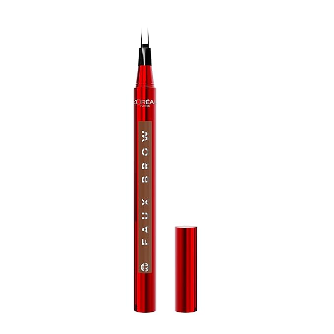 L'Oreal Paris Faux Brow, Hair-Like, Filling Eyebrow Pen with Double-Brush Tip, Fast & Precise Eyebrow Makeup, Dark Blonde, 0.04 Fl Oz