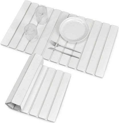 Large Stone Dish Drying Mats for Kitchen Counter, 28"(L)×16"(W), Fast Drying Collapsible Dish Drying Mat, Eco-Friendly Absorbent Diatomaceous Earth Mats for Dishes Bottles Cups, Match Any Countertop