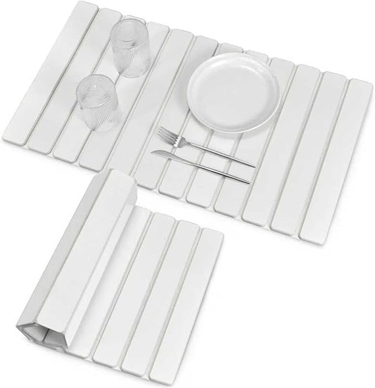 Large Stone Dish Drying Mats for Kitchen Counter, 28"(L)×16"(W), Fast Drying Collapsible Dish Drying Mat, Eco-Friendly Absorbent Diatomaceous Earth Mats for Dishes Bottles Cups, Match Any Countertop