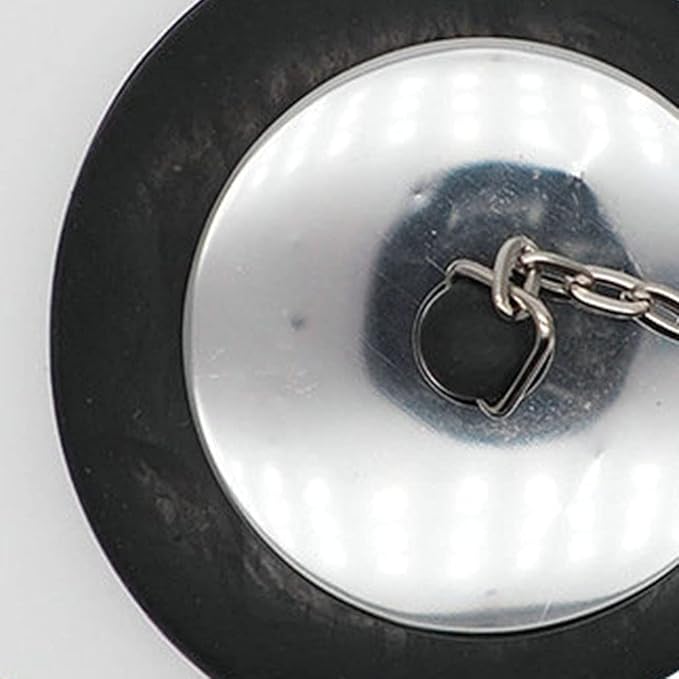 Rubber Tub Stopper With Chain Sink Strainer & Stopper Kitchen Barthroom Sink Drain Plug 1Pack Steel Garbage Disposal Plug