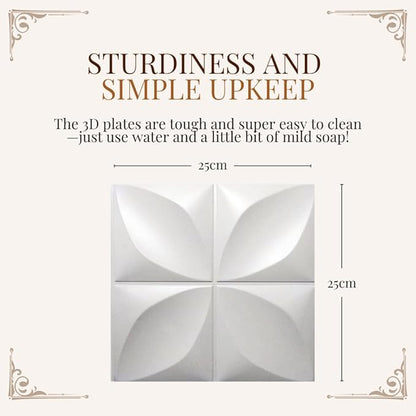 Modern 3D Wall Panels - Peel & Stick Waterproof PVC Tiles - Stylish Accent Wall Decor for Home & Office - 9.8x9.8 Inches (33-Pack) - Papel e Parede