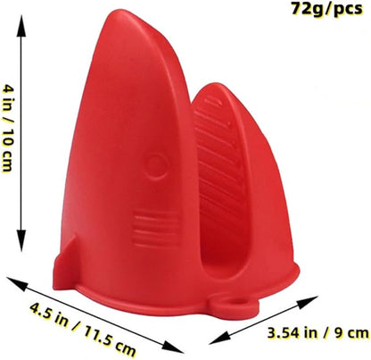 Mini Oven Gloves Silicone Heat Resistant Cooking Pinch Mitts Potholder for Air Fryer Kitchen Cooking & Baking (Red)