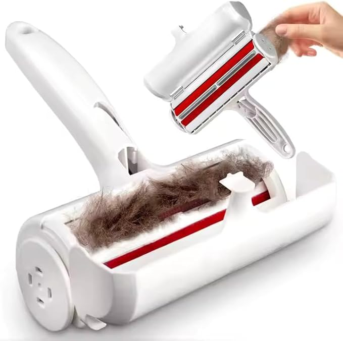Pet Hair Remover and Reusable Lint Roller - Cat and Dog Hair Remover for Furniture, Couch, Carpet and Bedding - Portable, Multi-Surface Fur Removal Tool