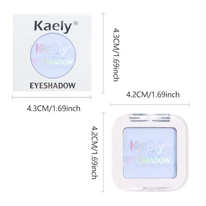 Kaely Pressed Single Eyeshadow Makeup, Light Blue Monochrome Matte Eye Shadow for Older Women, Neutral Powde Eyeshadow Palette Pigmented Waterproof, sombras para ojos, Lightweight Blendable, 22