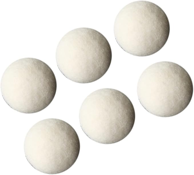 Wool Drying Balls, Premium Organic Fabric Softener, Reduce Drying Time, Reduce Static Electricity, Reusable, Wool Dryer Balls with Absorption,for Shortening Drying Time (5cm)