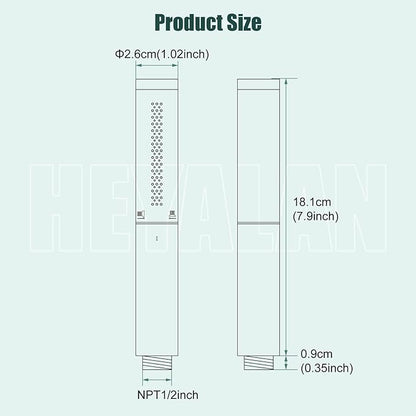 Heyalan Brass 2 in1 Hand Shower and Sprinkler - High Pressure Handheld Shower Wand with Hose and ABS Holder, Matte Black