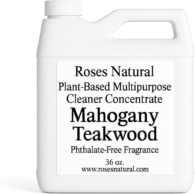 Multipurpose Cleaner Concentrate, 36 oz | Plant-Based, Non-Toxic, Biodegradable | Streak-Free Cleaning for Kitchen, Bathroom, Glass & Floors (Mahogany Teakwood)