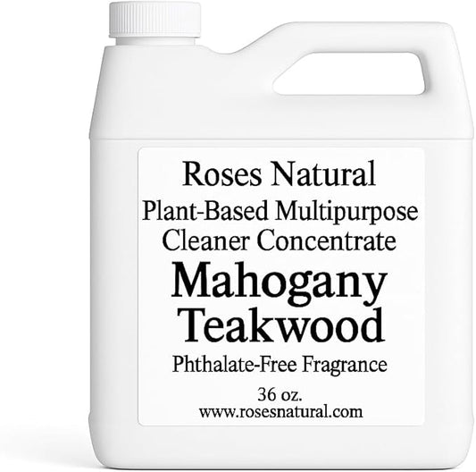 Multipurpose Cleaner Concentrate, 36 oz | Plant-Based, Non-Toxic, Biodegradable | Streak-Free Cleaning for Kitchen, Bathroom, Glass & Floors (Mahogany Teakwood)