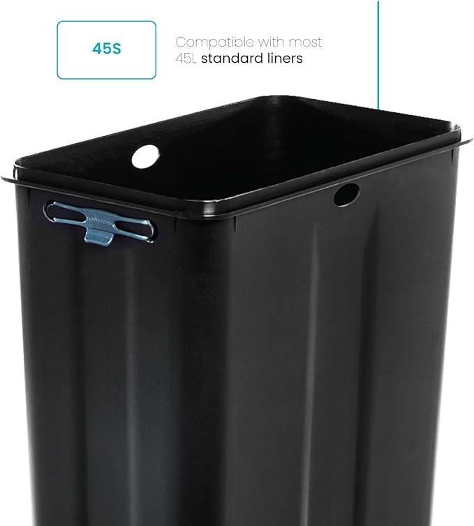 Home Zone Living 2-Pack 12 Gallon Kitchen Trash Bags with Drawstring Handles, Heavy Duty Custom Fit Design for Standard 45 to 50 Liter Kitchen Trash Cans, Code 45S, 60-Count