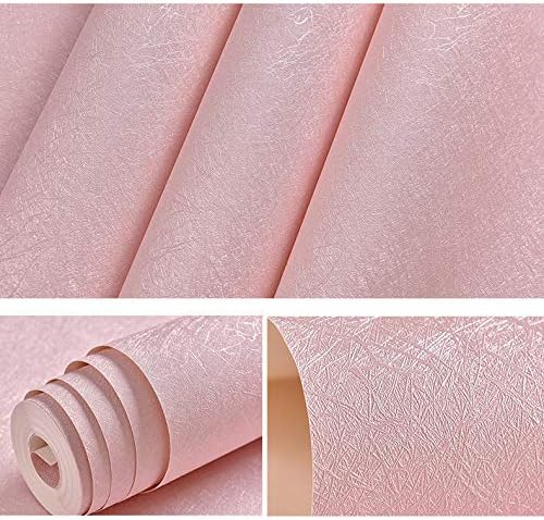 Cohoo Home 512inL 15.7inW Silk Pink Wallpaper Peel and Stick Contact Paper Pink Textured Silk Wallpaper for Bedroom Self Adhesive Removable Wall Sticky Paper Girls Room Drawer Liner Waterproof