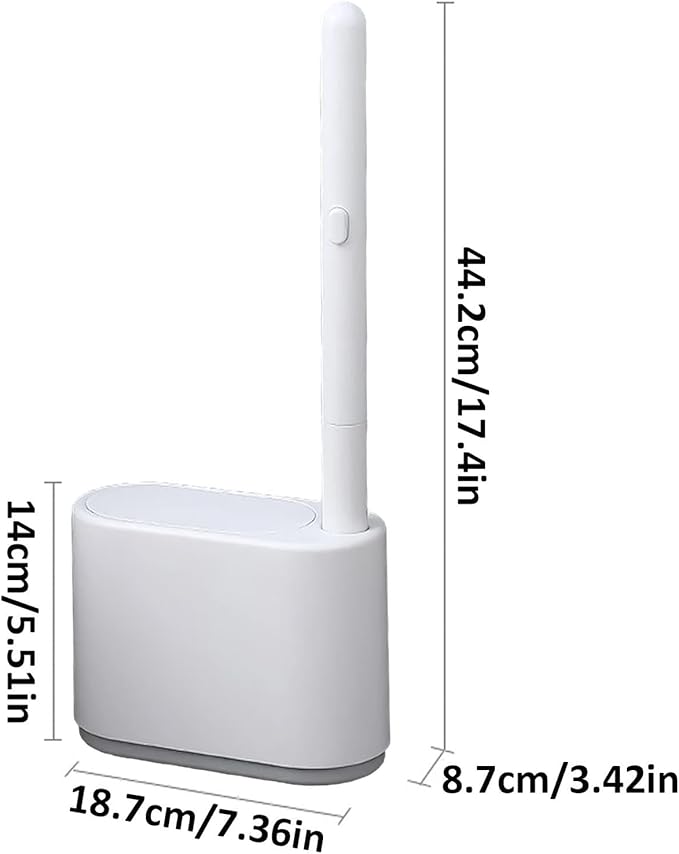 Toilet Cleaner Brush - Toilet Bowl Brush, Toilet Brush for Wall | Deep Clean Toilet Bowl Scrubber, dureble Bristles Ergonomic Handle Compact Design, Bathroom Cleaning Tool, Hygienic Storage Solution