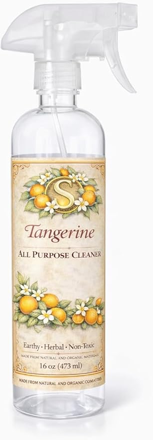 All Purpose Cleaner – Plant Based Multi Surface Cleaner Spray – Tangerine Scent – Kitchen, Bathroom & Home – Naturally Derived Formula – 16 oz
