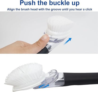 CELOX Dish Brush with Soap Dispenser, Dish Soap Brush with Handle