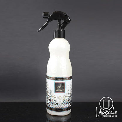 Almas Perfumes Asarer Air Freshener - 480ML 16.9FL.OZ of Fabric spray - Natural Aged Oud Scent - Odor Fighting Room Spray - long lasting Aroma for home