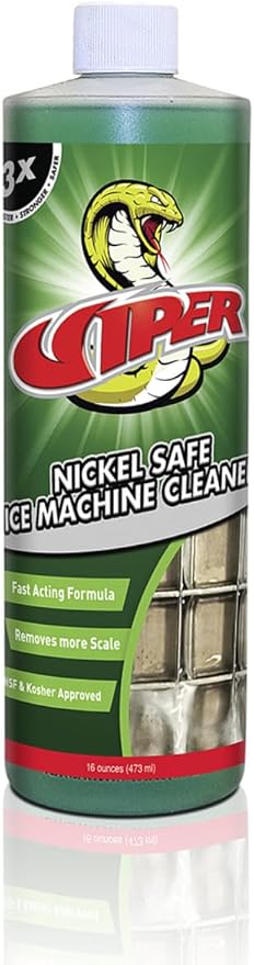 Refrigeration Technologies Viper Nickel Safe Ice Machine Cleaner and Scale Remover NSF Registered Kosher Certified Proprietary Organic Acid Blend 16oz RT500N or 1Gal RT500G (16oz, 1 Pack)