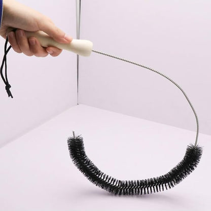 PRETYZOOM Washing Machine Cleaning Brush with Long Wooden Handle 2pcs Dryer Vent Cleaner Brush for Home Laundry Tub and Duct Cleaning