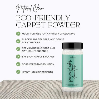 Home "Refresh" & "Sea Mist" Carpet Deodorizer Powder For Home, Vaccuuming Upholstery, Pet Urine, Dog Bed/Cat Litter Box(Two Pack)