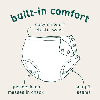 green sprouts Reusable Snap Swim Diaper, New White, 6 Months