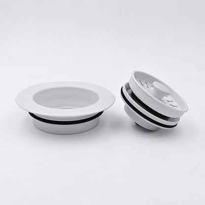 GZILA Garbage Disposal Drain Strainer and Stopper with Decorative Disposal Flange in White, Fit 3.5 Inch Standard Drain Hole