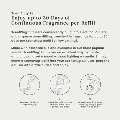 Yankee Candle ScentPlug Refill for Plug in Air Fresheners, Scented Oil Refills, Long Lasting Home Fragrance, Clean Cotton (Pack of 6)