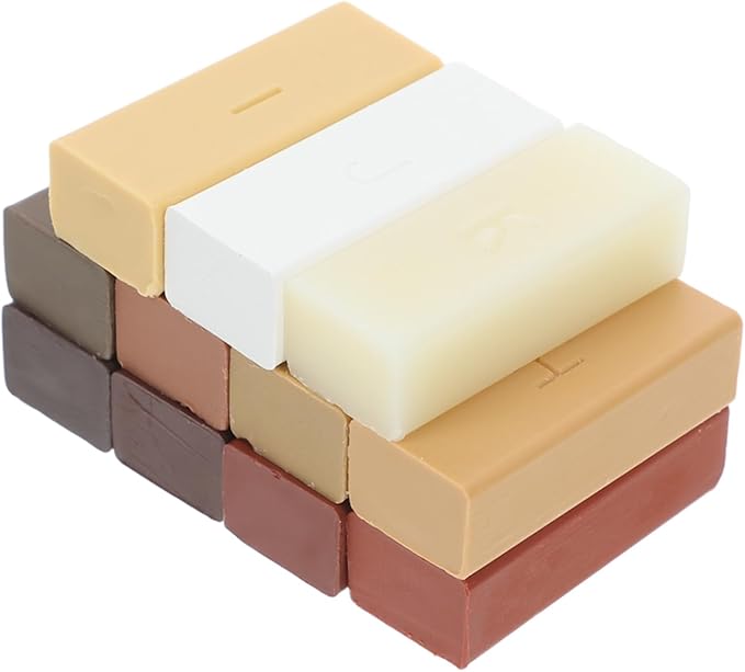 11pcs Wood Floor Repair Wax Blocks Easy Scratch Repair for Hardwood Laminate Vinyl Natural Color Protection for Furniture Flooring