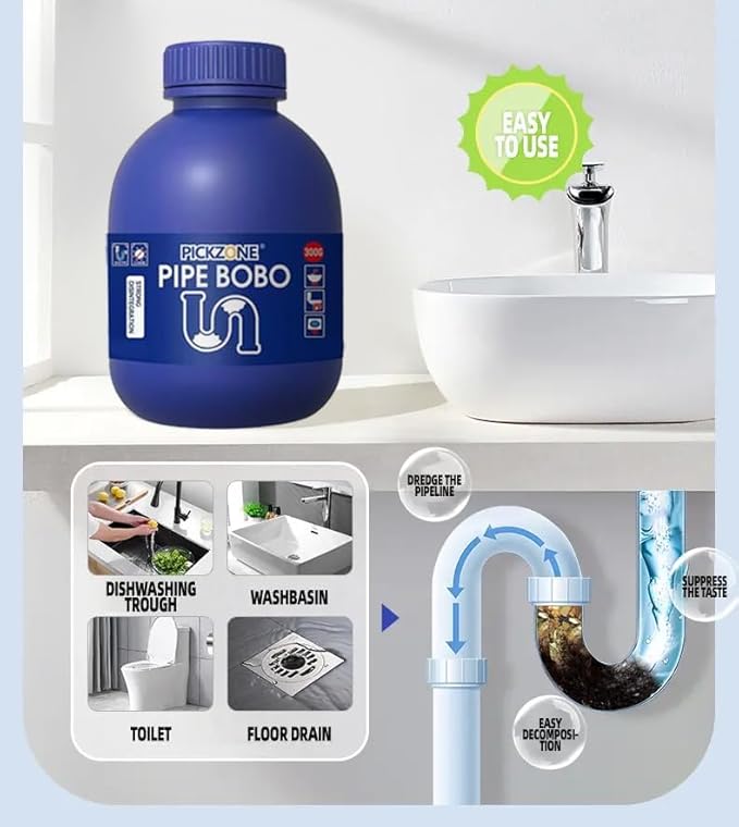 Pipe Bobo Drain Cleaner 3PCS, Drain Opener,Powerful Unclogging, Clog Remover, Shower, Tub, Compatible with All Pipe Materials