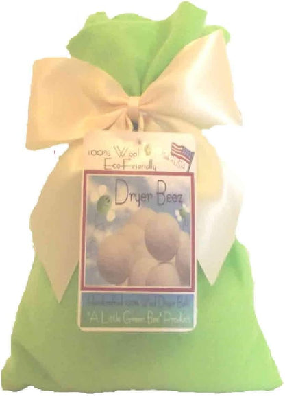 Three Eco-friendly 100% Wool Dryer Ball Gift Set -Handmade in USA- Premium Wool from American Farms, Soft, X-large, Natural and Unscented, Small Family Set of 3