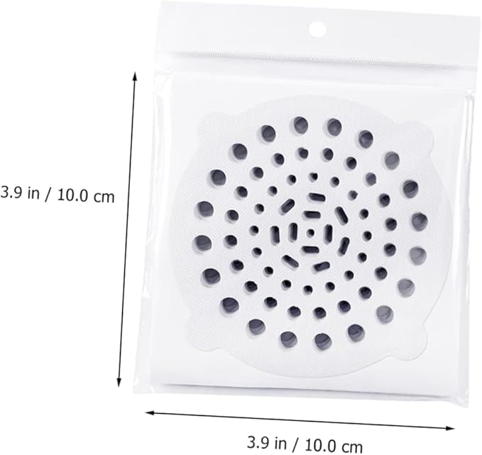 Angoily 20pcs Hair Filtering Stickers for Floor Drain Screens Sink Drain Hair Catcher Decals for Kitchen Bathroom and Laundry Use Non-woven Adhesive