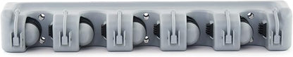 ForHauz Broom Holder with 5 Holding Positions & 6 Hooks, Easy Wall Mount Storage for Organizing Garage or Closet