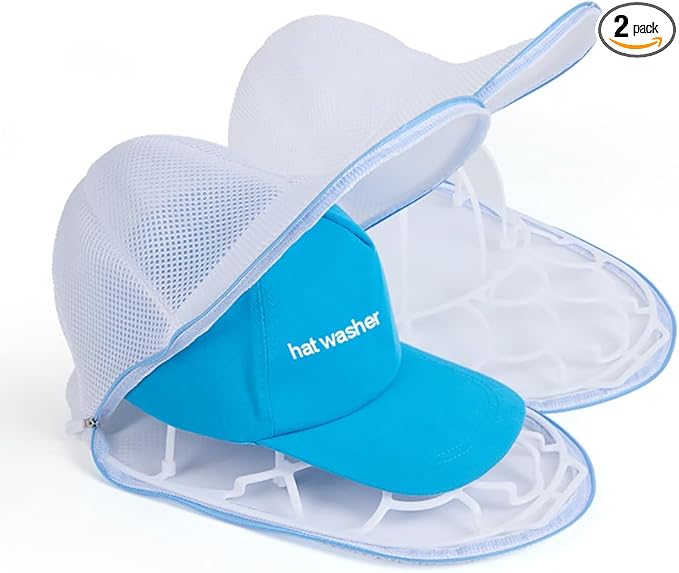 2Pcs Hat Washer Cage Hats Cleaner,Hat Washer for Washing Machine,Suitable for washing machines or dishwashers, various sizes of flat and curved baseball cap cleaning machines