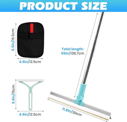 3Pcs Carpet Rake for Pet Hair Removal, with Adjustable Long Handle Pet Hair Removal Carpet Scraper, Dog & Cat Fur Brush & Scraper for Rugs, Floor Mats, Couches