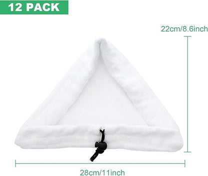 12 PCS Replacement Triangle Steam Mop Pads Reusable Washable Microfiber Steamer Cleaning Pads Compatible for Steamboy X5 H2O H20 S302 S001