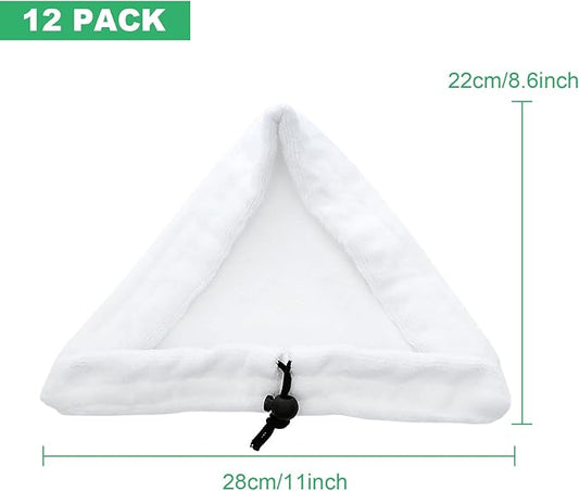 12 PCS Replacement Triangle Steam Mop Pads Reusable Washable Microfiber Steamer Cleaning Pads Compatible for Steamboy X5 H2O H20 S302 S001