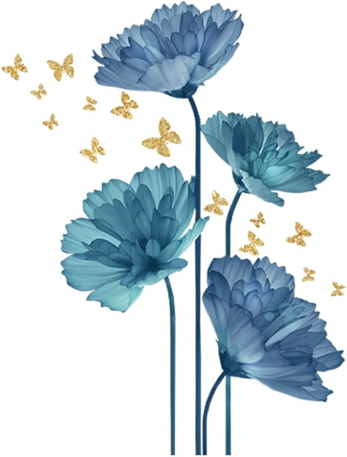 3D Wall Stickers DIY Flower Wall Decal Removable Waterproof Wall Art Decor for Bedroom Living Room Offices Home Decoration