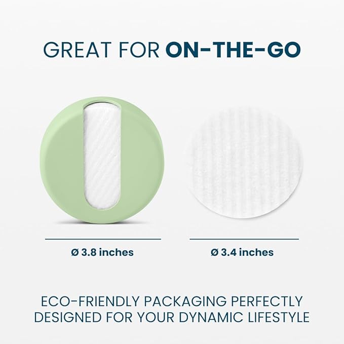 LastRound Reusable Makeup Remover Pads - 7 Washable Eco-Friendly Reusable Cotton Rounds for Face - Sustainable & Soft Cotton Face Pads for Facial Cleansing & Eye Makeup Removal - Travel Storage Case