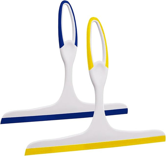 2Pcs Shower Squeegee, Squeegee for Bathroom, Glass, Shower Glass, Window, 9.8 "