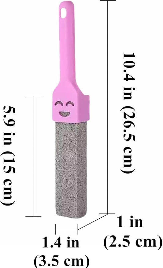 Pumice Stone Toilet Bowl Cleaner with Handle, Pumice Stone for Cleaning Powerfully Remove Hard Water Ring, Calcium Buildup, for Pool, Toilet, Kitchen Sink, Grill, Bathtubs, 5 Pack Purple