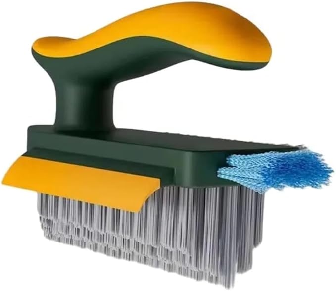 Bathroom Cleaning Brush with Comfort Grip Handle, Multi-Functional Scrub Brush for Tile, Grout, Shower, Kitchen Sink & Floor Cleaning