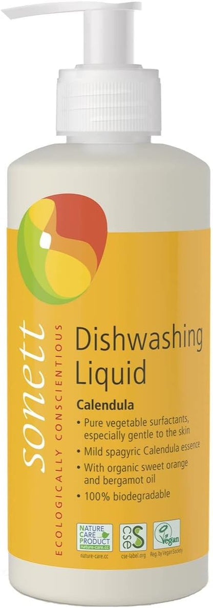 Sonett Organic Dishwashing Liquid Calendula 10 Fl.Oz Certified Organically Grow (Pack of 6)