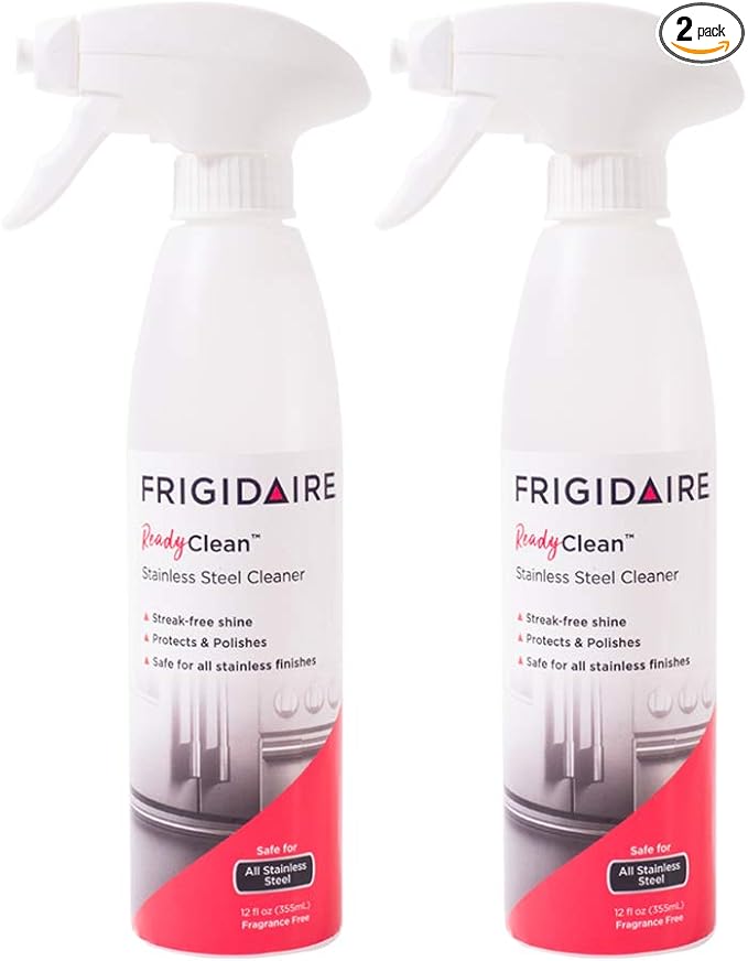Frigidaire 10FFSSCL02 Ready Clean Stainless Steel Cleaner, 12 Ounces, 2-Pack