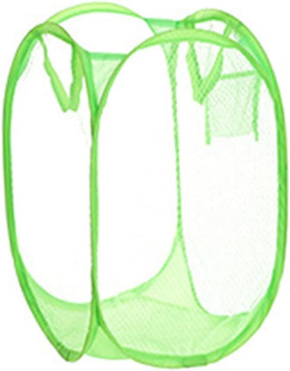 Fine Mesh Laundry Basket with Handles Nylon Dirty Clothes Storage Bin for Bedroom Dorm Bathroom Use Lightweight and Portable Organizer for Shoes and Blankets Random Random Color