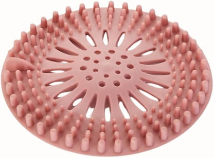 Shower Drain Hair Catcher 4 Pack – Silicone Bathtub Drain Cover, Hair Catcher for Shower Drain, Anti-Clog Drain Protector for Bathroom Tub, Kitchen Sink & Laundry, Flexible Reusable Drain Strainer