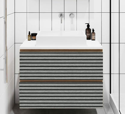 myforHD Wallpaper Peel and Stick Wood Grating Stripe Self-Adhesive Wallpaper Faux Wood Contact Paper Wood Slats Self Adhesive Wall Paper PVC Vinyl Film Removable Waterproof (Wood D, 17.3" x 118")