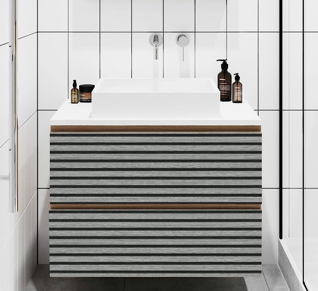 myforHD Wallpaper Peel and Stick Wood Grating Stripe Self-Adhesive Wallpaper Faux Wood Contact Paper Wood Slats Self Adhesive Wall Paper PVC Vinyl Film Removable Waterproof (Wood D, 17.3" x 236")