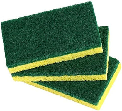 Scrubee Heavy Duty Scrub Sponge with Scouring Pad, Kitchen Dishwashing, Sink, Pot and Frying Pan Cellulose Scrubber Sponge Non Scratch. By Superio… (4.5" 12 Pack)