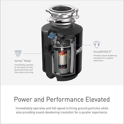 Moen Gray EX Series Prep Series 1/2 Horsepower Garbage Disposal, EX50C