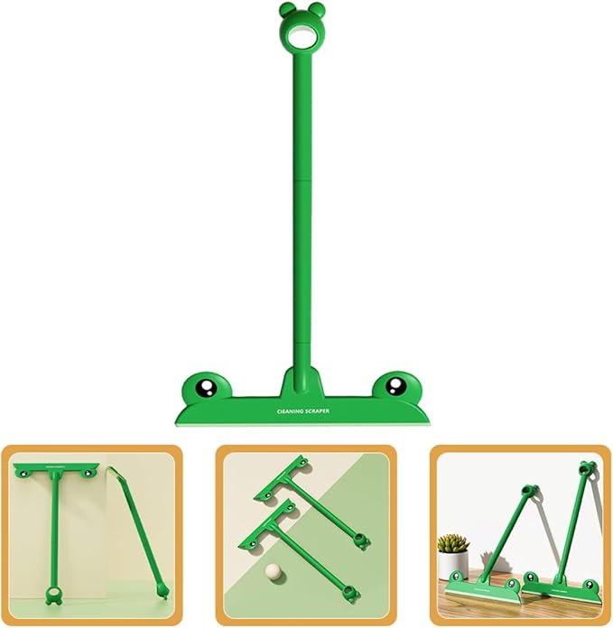 Cartoon Frog Glass Squeegee Shower Scraper, Home Window and Mirror Cleaner, Bathroom Shower Screen Wiper for Glass Doors